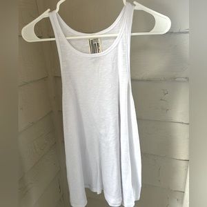 Free People White Cotton Tank Top